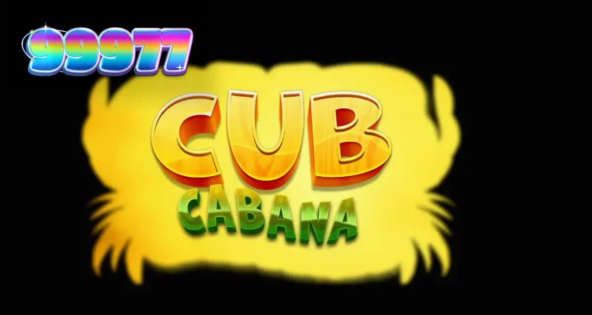Interface colorida e tropical do slot Cub Cabana com símbolos de festa e selva.